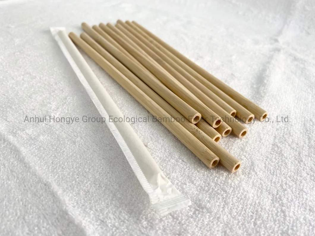 Disposable Carbonization 100% Bamboo Straw Biodegradable Hot Sale Eco-Friendly Product 7.0*200 mm