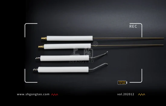 Électrode d'allumage par étincelle de gril à gaz pour douille en céramique de brûleur à gaz